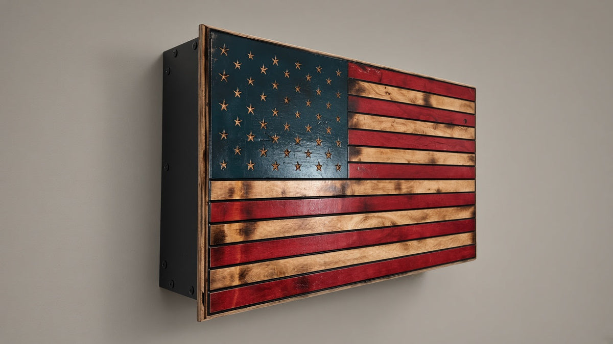 Traditional Flag Gun Cabinet